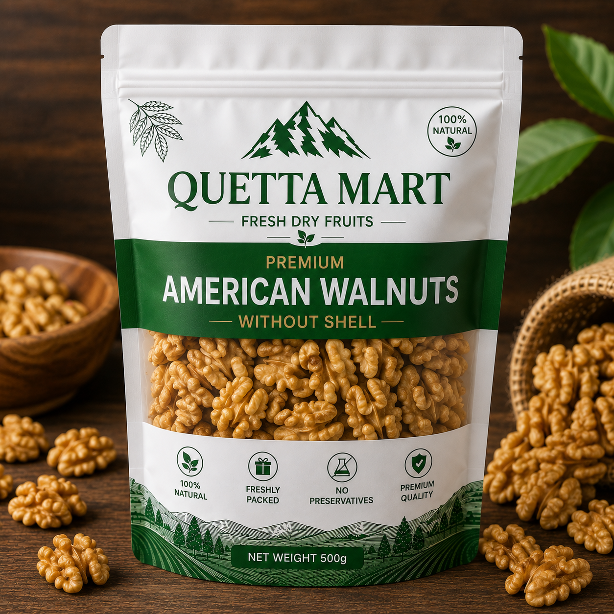 Premium American Walnuts Without Shell